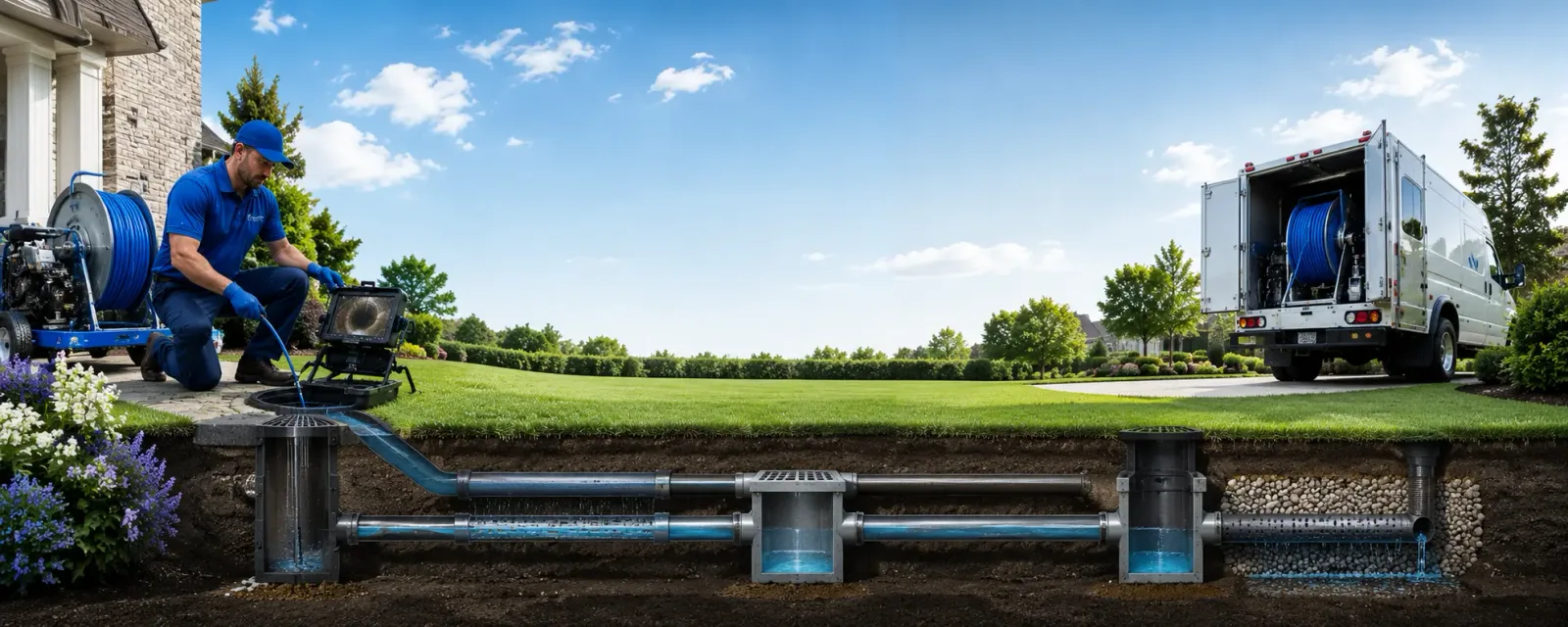 Outdoor drain cleaning information for Lewis, IA